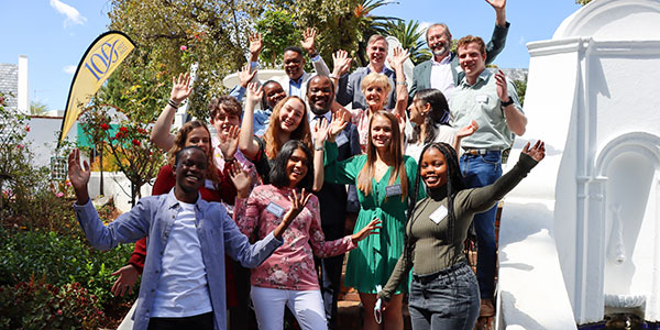 Wits execs with recipients of the Vice-Chancellor’s Scholarship